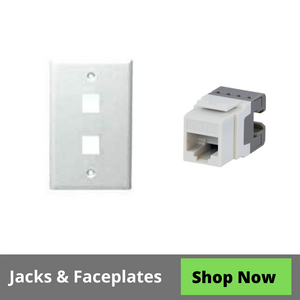 Jack , Faceplate , Cat5 Jack Cat 6 Jack , Low voltage , Advantage Electronics Wire & Cable 