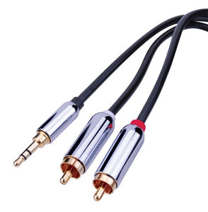 Vanco | PRCA35MM03 Premium 3.5 mm to Dual RCA Stereo Cables