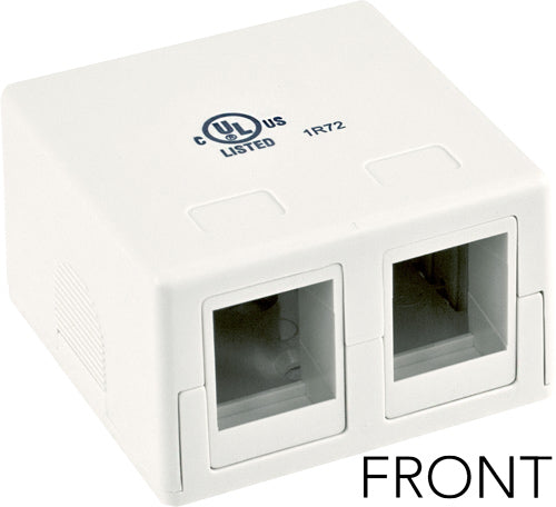 Surface Mount, 2-Port, No Jack, White