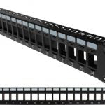 Blank Patch Panel, with Cable Manager, 24 Port, Black