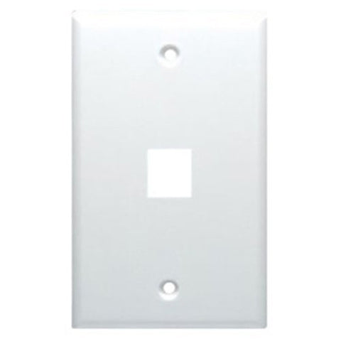 DATA COMM Keystone Plate 1 Port, Ivory, UL