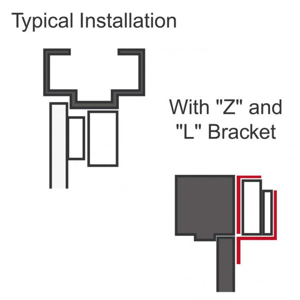 "Z" Bracket for 1,200-lb Series Electromagnetic Locks (Indoor)