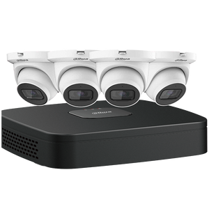 Four (4) 4 MP Eyeball Network Cameras with One (1) 4-channel 4K NVR Speco , Illustra , kits , NVR's , 2MP, 4MP, 6MP , many cameras are stocked in Advantage Electronics Wire & Cable , Marietta , Georgia , Atlanta , Low Voltage , Local Delivery 