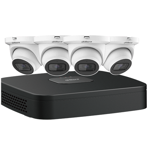 Four (4) 4 MP Eyeball Network Cameras with One (1) 4-channel 4K NVR Speco , Illustra , kits , NVR's , 2MP, 4MP, 6MP , many cameras are stocked in Advantage Electronics Wire & Cable , Marietta , Georgia , Atlanta , Low Voltage , Local Delivery 