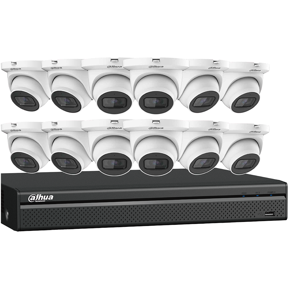 12 x 4 MP Eyeball Network Cameras with One (1) 16-channel 4K NVR, Cameras , Speco , Illustra , kits , NVR's , 2MP, 4MP, 6MP , many cameras are stocked in Advantage Electronics Wire & Cable , Marietta , Georgia , Atlanta , Low Voltage , Local Delivery 