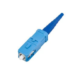 Unicam High-performance Connector, SC, Single mode (OS2), Ceramic Ferrule, Logo, Single Pack, Blue Housing, Blue Boot