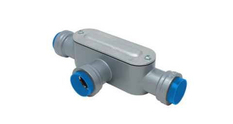 2" Rigid & IMC Push Install Type-T Conduit Body Bulk Pack. Qty 1