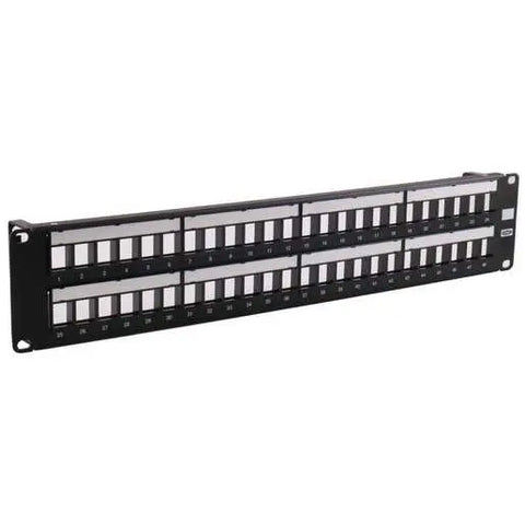 Patch Panel, Jack, Unloaded, 48-Port, 19" W X 3.50"