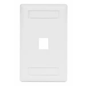 Face Plate, Rear-Loading, 1-Port, Single-Gang, White