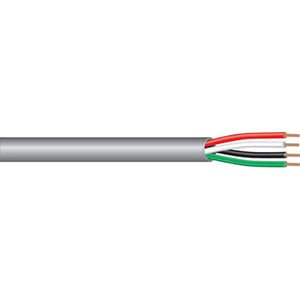 16 Gage 4 Strand Security Wire , Stranded Riser Rated Wire. Protective Shield, Gray Stranded Security Wire With Protective Shield  