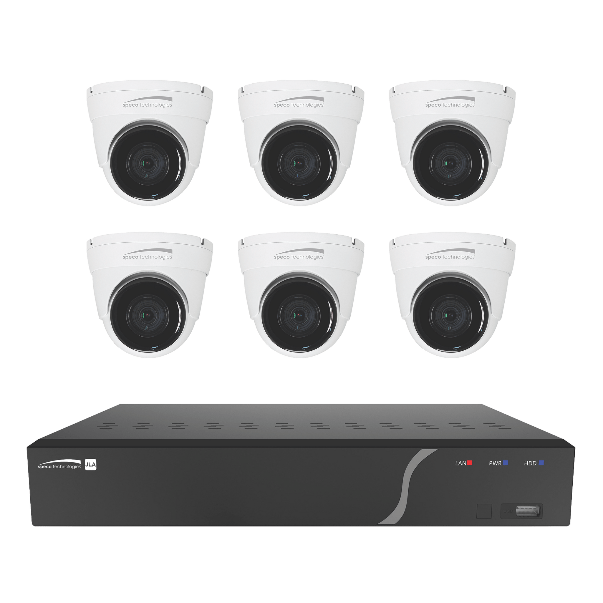 8Ch H.265 NVR with 6 Outdoor IR 5MP IP Cameras, 2TB- KIT