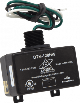 DiTek Surge Protection , Low Voltage , DTK-120HW , Black Surge Protector , Made in the USA , , ROHS Compliant , 1-800-753-2345
