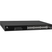 Managed 24-port Gigabit PoE + 2-port 100/1000 SFP Combo Ethernet Switch