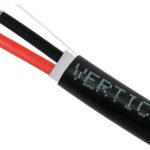 Audio Cable, 16AWG, 2 Conductor, Stranded (65 Strand),UV Rated Outer Jacket, Direct Burial 500′, PE Jacket, Pull Box,