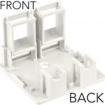 Surface Mount, 2-Port, No Jack, White “Biscuit”