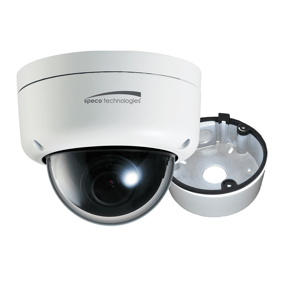 2MP Ultra Intensifier® Dome IP Camera with Junction Box  3.6mm fixed lens, White housing