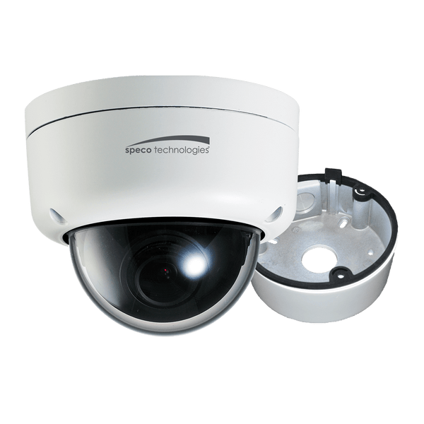 2MP Ultra Intensifier® Dome IP Camera with Junction Box  3.6mm fixed lens, White housing