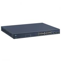 Unmanaged 16-port 10/100BASE-TX PoE (IEEE802.3at) and 2-port combo Gigabit SFP Ethernet Switch