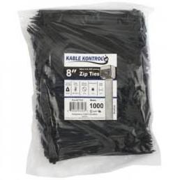 Kable Kontrol® Black Zip Ties - UV Resistant 8"