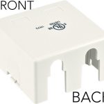 Surface Mount, 2-Port, No Jack, White “Biscuit”