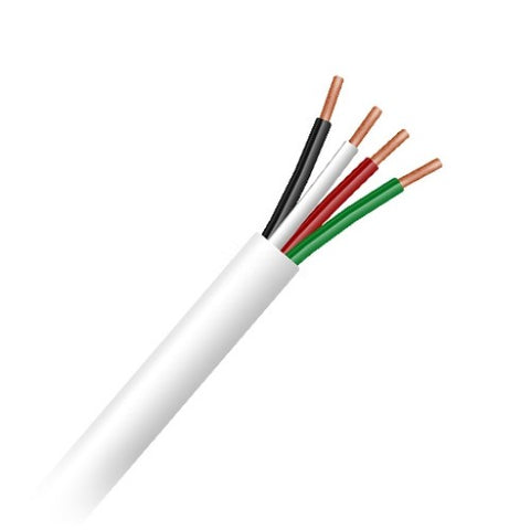 18 Gauge 4 Conductor , 18/4 Stranded Security Cable with Protective shield and Plenum rated . 18 Gauge 2 Strand Security Wire with White Jacket Shielded , Stranded with a Plenum Coat . We are a full solution low voltage distributor . Advantage Electronics Wire & Cable stocks Security , Fire , Network, & Access Control Wire as well as materials ; Cameras, maglocks, faceplates and many other parts for your next low voltage project! 