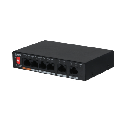 Dahua | 6-Port 10/100Mbps Unmanaged Desktop Switch with 4 PoE Ports